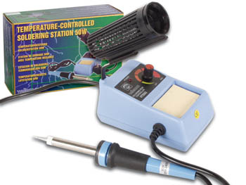 Dimmer-controlled soldering iron